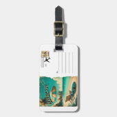 Carte Postale Rétro Guadeloupe Plage Exotique ラゲッジタグ (正面縦)