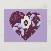 Carte postale Saint-Valentin Cœur de Violettes シーズンポストカード (正面)