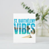 Carte postale St. Barthélemy Vibes  ポストカード (スタンド正面)
