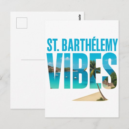 Carte postale St. Barthélemy Vibes  ポストカード (正面/裏面)