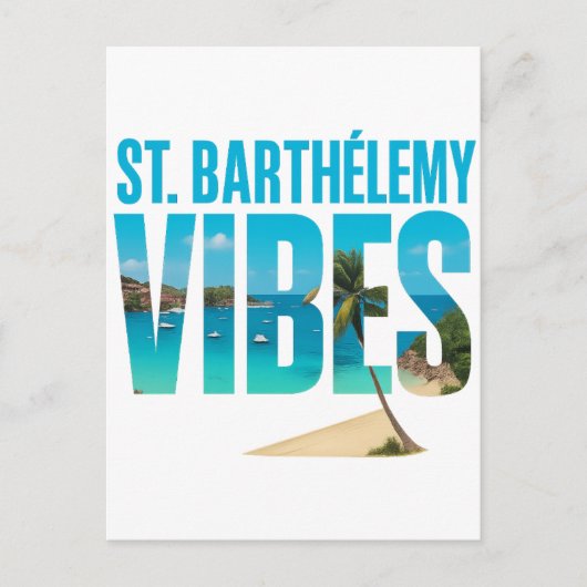 Carte postale St. Barthélemy Vibes  ポストカード (正面)
