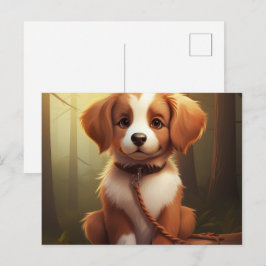 Carte postale The Joyful Puppy's Escapades ポストカード