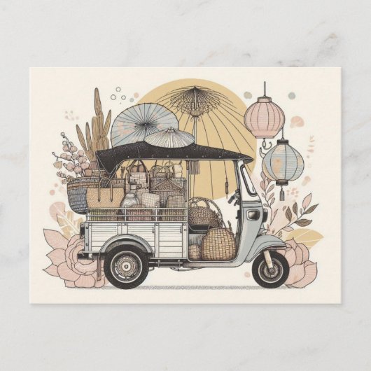 Carte postale tuk tuk ポストカード (正面)