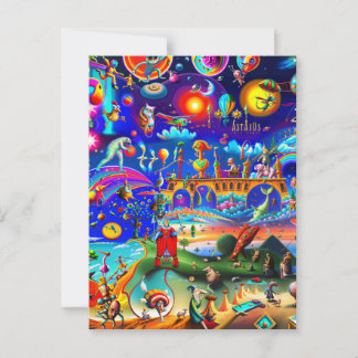 Carte Postale Un monde de personnages étranges ポストカード