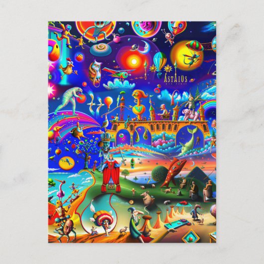 Carte Postale Un monde de personnages étranges ポストカード (正面)