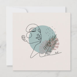 Carte Postale Une femme sexy.Art minimaliste aux c カード