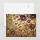 Carte Postale , Vintage Floral 9 ポストカード (正面/裏面)