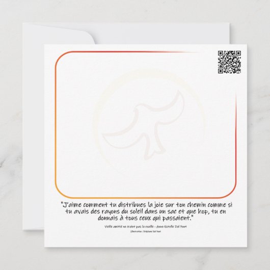 Carte "Rayon de soleil" (裏面)