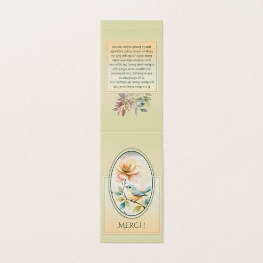 carte remerciement oiseau tendre (外部フラット)