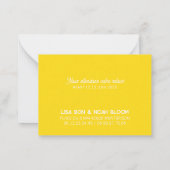 Carte réponse Colorus - Jaune Citron ノートカード (裏面)