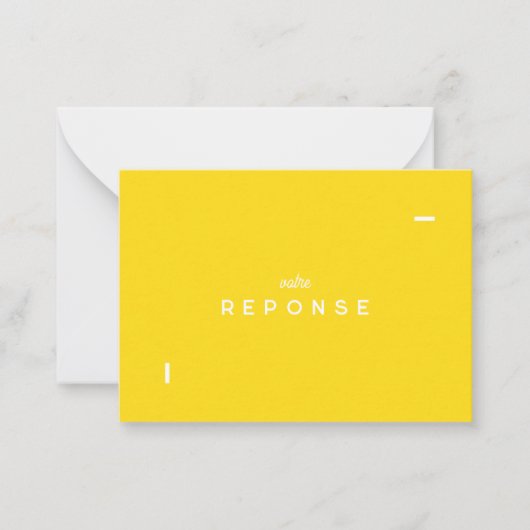 Carte réponse Colorus - Jaune Citron ノートカード (正面)
