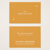 Carte réponse Colorus - Orange (正面&裏面)