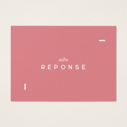 Carte réponse Colorus - Rose (正面)