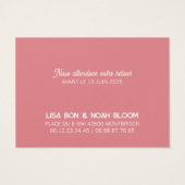 Carte réponse Colorus - Rose (裏面)