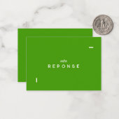 Carte réponse Colorus - Vert Citron ノートカード (正面/裏面インサイチュ)