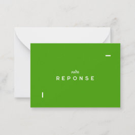 Carte réponse Colorus - Vert Citron ノートカード