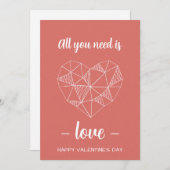 Carte Romantique Personnalisée Saint-Valentin シーズンカード (正面/裏面)