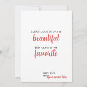 Carte Romantique Personnalisée Saint-Valentin シーズンカード (裏面)