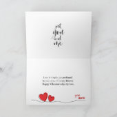 Carte Saint-Valentin - Design art linéaire カード (内部)