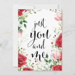Carte Saint-Valentin Élégante "Just You and Me"  シーズンカード