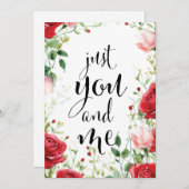 Carte Saint-Valentin Élégante "Just You and Me"  シーズンカード (正面/裏面)