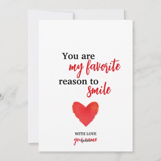Carte Saint-Valentin Élégante "Just You and Me" シーズンカード (裏面)
