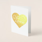 Carte Saint Valentin - Love You 箔カード (正面)