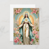 Carte Sainte Vierge Marie, carte catholique (正面/裏面)