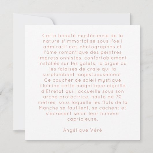 Carte simple (裏面)