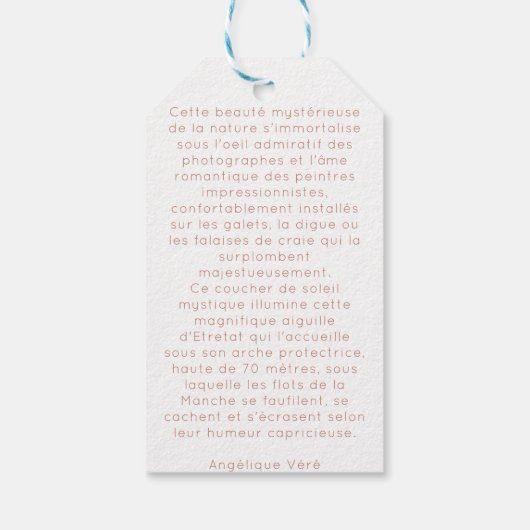 Carte simple ギフトタグ (裏面)