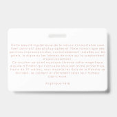 Carte simple バッジ (裏面)