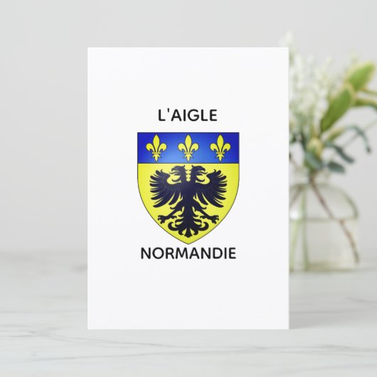 Carte simple - Blason de L'Aigle - Normandie (スタンド正面)