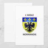 Carte simple - Blason de L'Aigle - Normandie (正面/裏面)