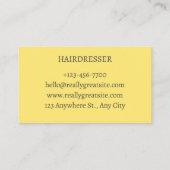 carte visite pour coiffeuse 名刺 (裏面)