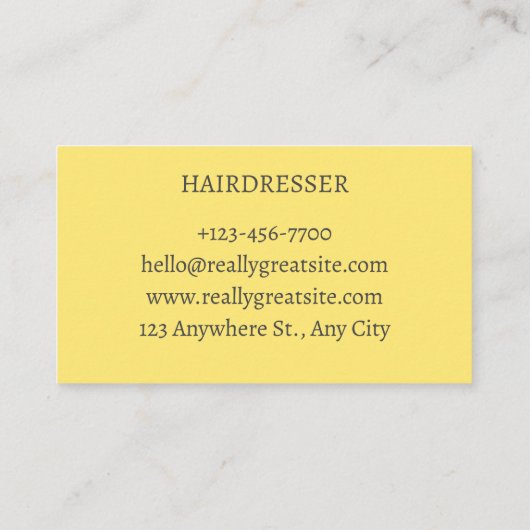 carte visite pour coiffeuse 名刺 (裏面)