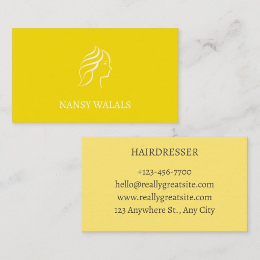 carte visite pour coiffeuse 名刺 (正面/裏面)