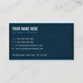 Carte visite - Professionnel informatique bleue v1 名刺 (裏面)