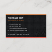 Carte visite - Professionnel informatique orange 2 名刺 (裏面)