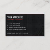 Carte visite - Professionnel informatique rouge v2 名刺 (裏面)