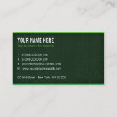 Carte visite - Professionnel informatique verte v1 名刺 (裏面)