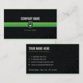 Carte visite - Professionnel informatique verte v2 名刺 (正面/裏面)