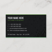 Carte visite - Professionnel informatique verte v2 名刺 (裏面)