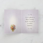 Carte voeux pliée, couleur lilas et rêves カード (内部)