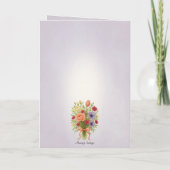 Carte voeux pliée, couleur lilas et rêves カード (裏面)