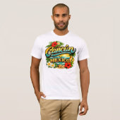 CARTEL BIENVENIDA CANCUN C/FLORES Tシャツ (正面フル)