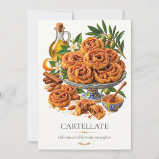 Cartellate – Vintage Italian Dessert 招待状