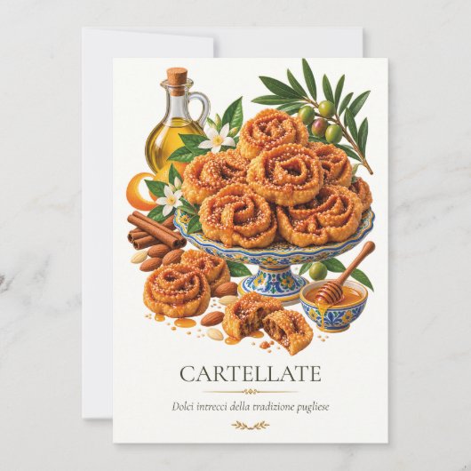Cartellate – Vintage Italian Dessert 招待状 (正面)