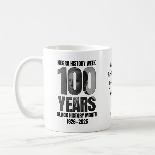 Carter G Woodson Centennial Black History Month コーヒーマグカップ (左)
