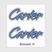 Carter Name blue Aufkleber Sticker Stickerset シール (シート)