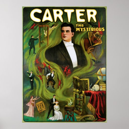 Carter The Mysterious ~  Vintage Magic Act ポスター (正面)